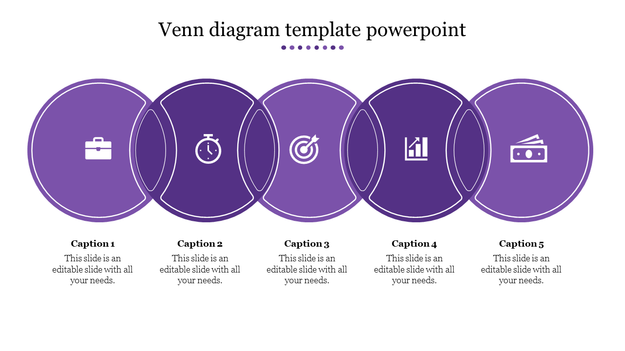 venn diagram template powerpoint-Purple